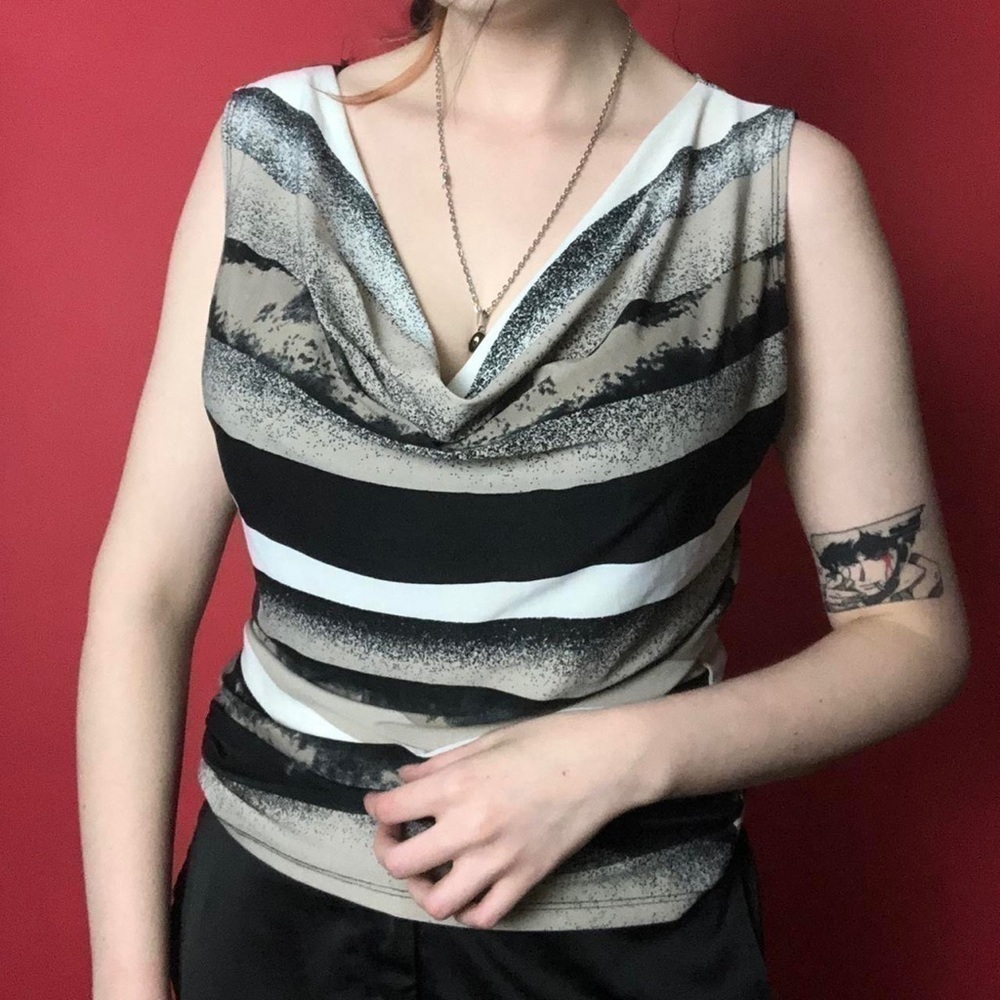 Striped natural rocky shirt 🤎🖤